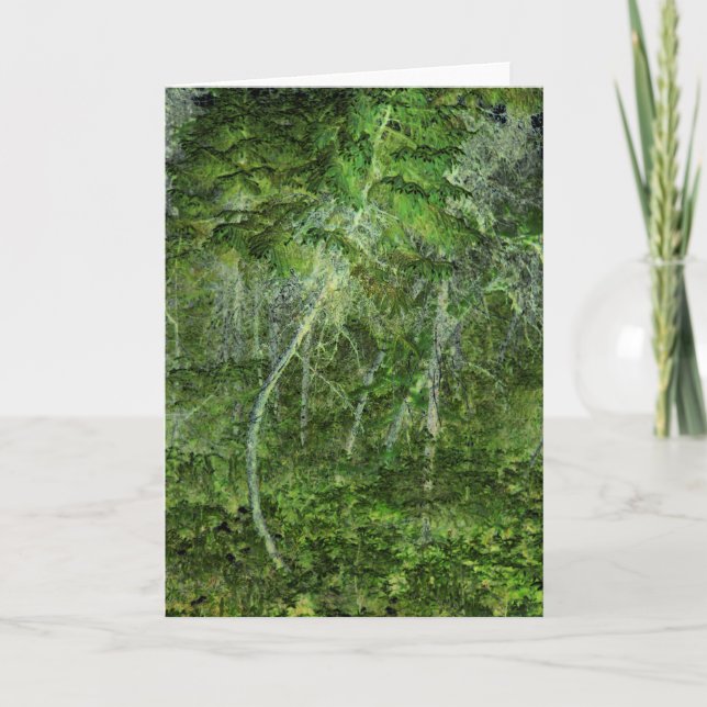 "Stealthy Trees" - Digitally Transformed Forest Card (Front)