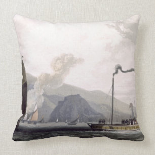 Steam boat on the Clyde near Dumbarton, from 'A Vo Cushion