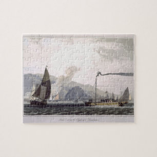 Steam boat on the Clyde near Dumbarton, from 'A Vo Jigsaw Puzzle