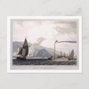 Steam boat on the Clyde near Dumbarton, from 'A Vo Postcard