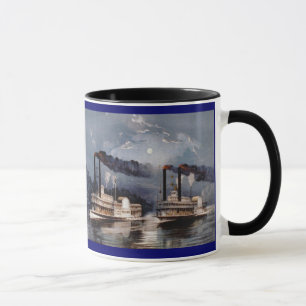 Steam Boat Racing on Mississippi River Mug