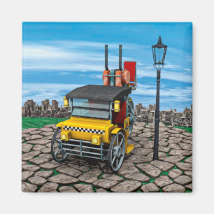 Steam Cab-Taxi Magnet