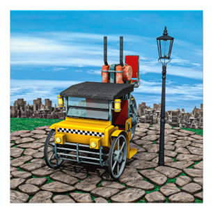 Steam Cab-Taxi Photo Print
