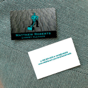 Steam Cleaner Carpeting Background Business Card