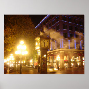 Steam Clock, Vancouver Poster