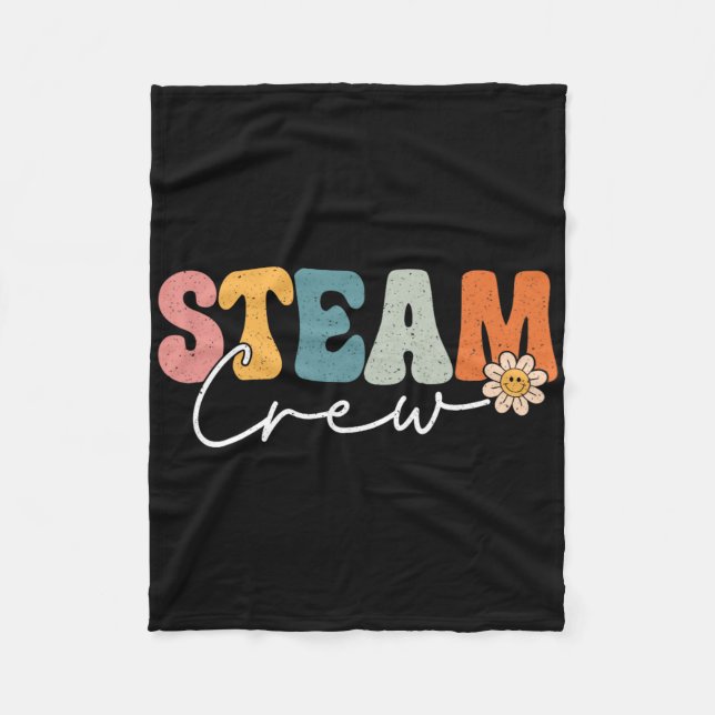 Steam Crew Back To School Science Engineering Tech Fleece Blanket (Front)