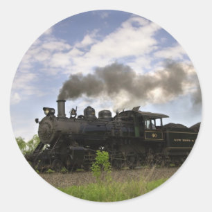 Steam Engine #40 Classic Round Sticker