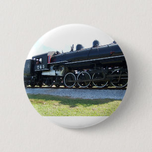 Steam Engine 6 Cm Round Badge