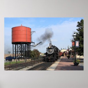 Steam Engine Arrival Poster
