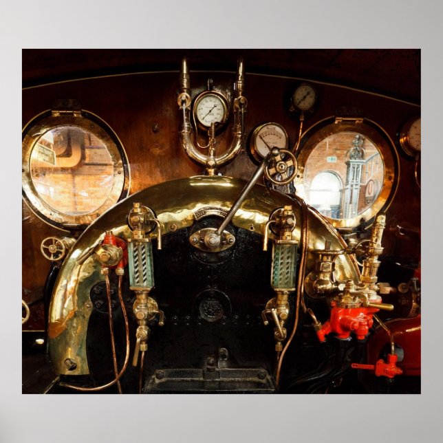 Steam Engine Cab Poster (Front)