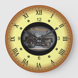 Steam Engine Car~De Dion-Bouton La Marquise~1884~* Large Clock