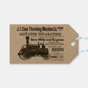 Steam Engine Farm Tractor Traction Farming Antique Gift Tags