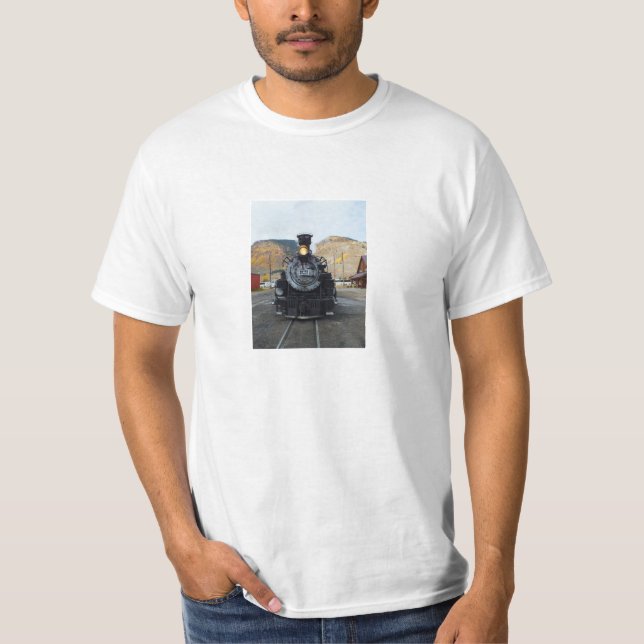 Steam engine in Silverton T-Shirt (Front)