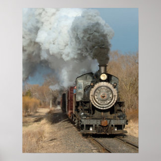 Steam Engine in the Sun Poster