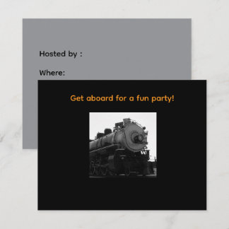 Steam Engine Party Invitation