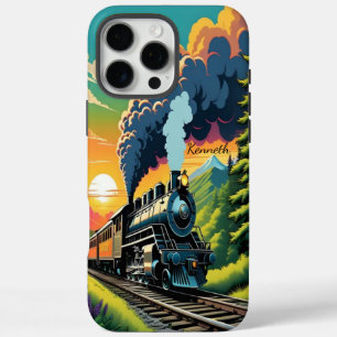 Steam Engine Sunset iPhone 16 Pro Max Case