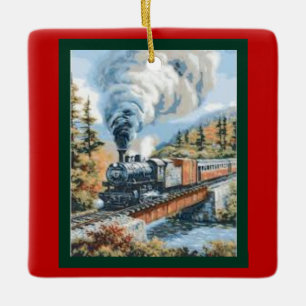 Steam Engine Train Christmas Ornament