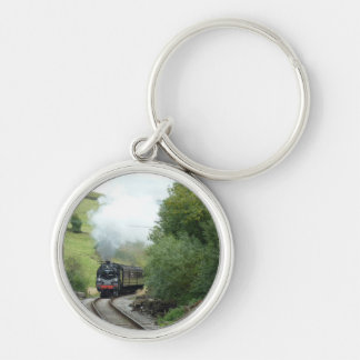 Steam Engine Train Keychain Keyring