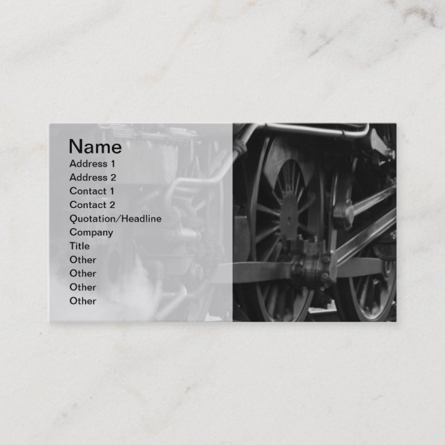 Steam Engine Train Locomotive Business Card (Front)
