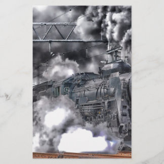Steam Engines Trains HDR Photo Stationery