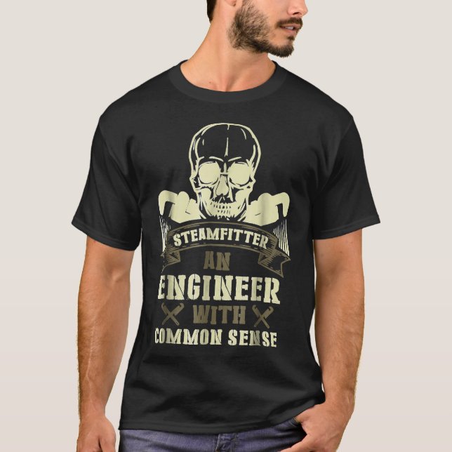 Steam Fitter Clothing, Mens Pipe Welder Tshirt Gif (Front)