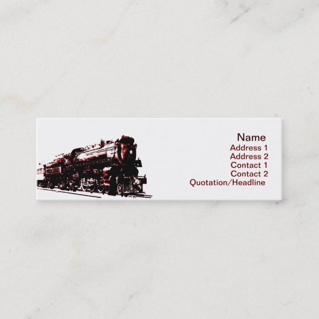 Steam Locomotive Business Card (Front)