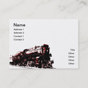 Steam Locomotive Business Card