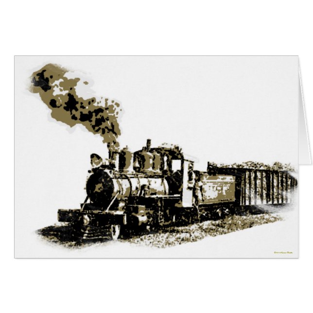 Steam Locomotive Card (Front Horizontal)