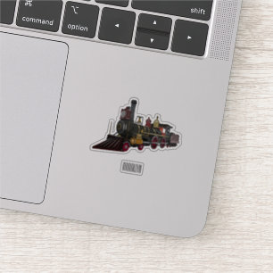 Steam locomotive cartoon illustration