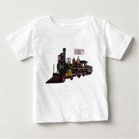 Steam locomotive cartoon illustration