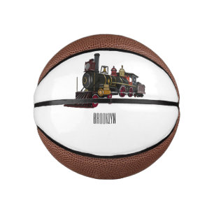 Steam locomotive cartoon illustration  mini basketball