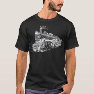 Steam Locomotive Retro Railroad Fashion 2 T-Shirt