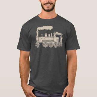 Steam Locomotive Retro Railroad Train Lover T-Shirt