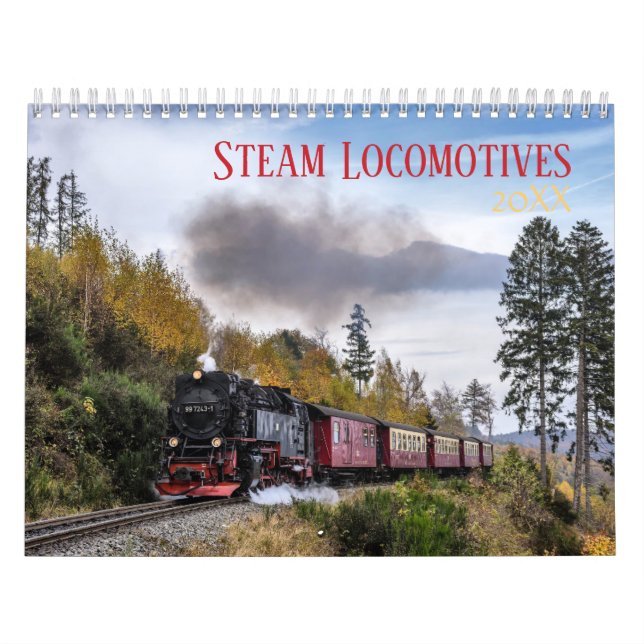 Steam Locomotive Train Calendar (Cover)