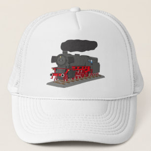 steam locomotive trucker hat