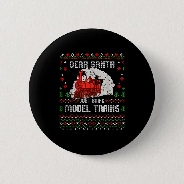 Steam Model Trains Collector Christmas Ugly Xmas S 6 Cm Round Badge (Front)