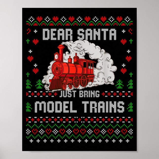 Steam Model Trains Collector Christmas Ugly Xmas S Poster (Front)