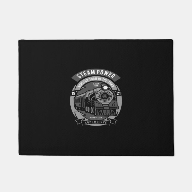 steam power non stop train in the town doormat (Front)