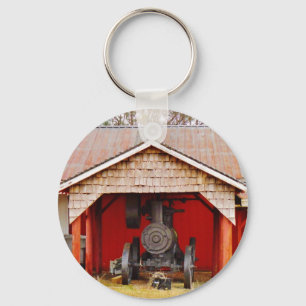 Steam powered Antique Tracter Key Ring