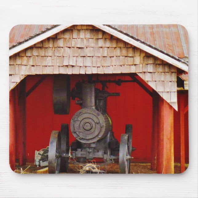 Steam powered Antique Tracter Mouse Pad (Front)