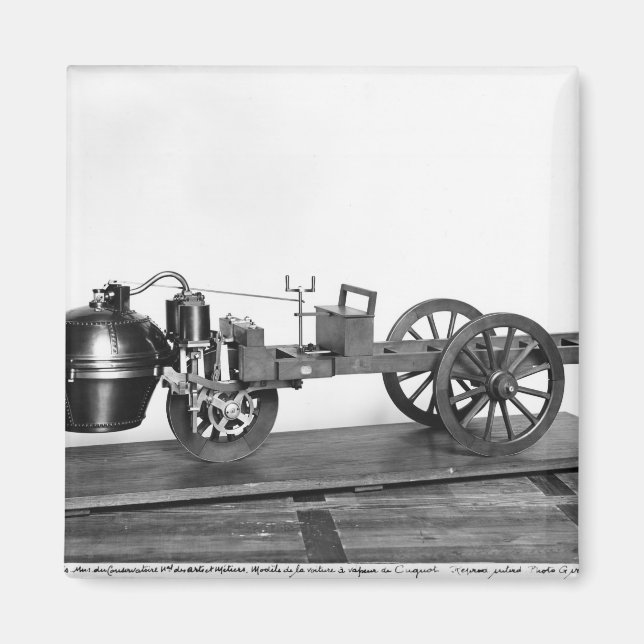 Steam-powered car invented magnet (Front)