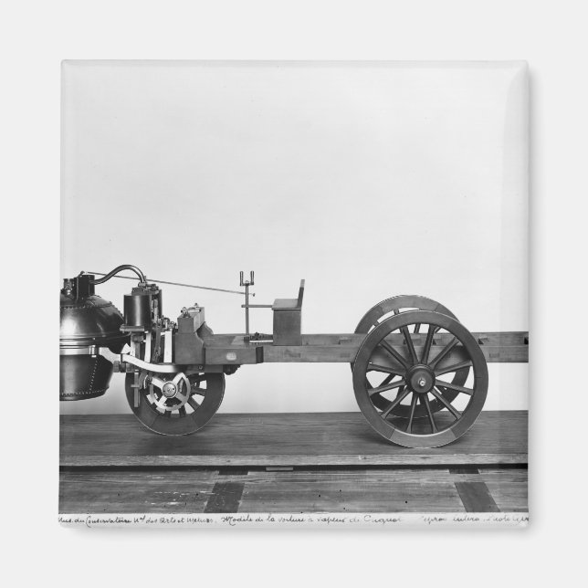 Steam-powered car invented magnet (Front)