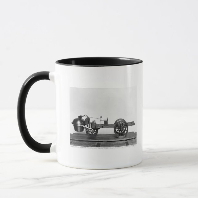 Steam-powered car invented mug (Left)