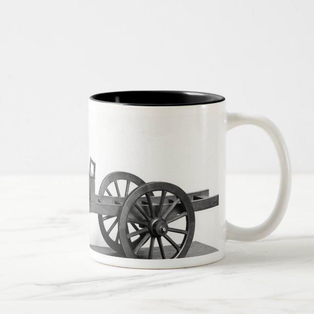 Steam-powered car invented Two-Tone coffee mug (Right)