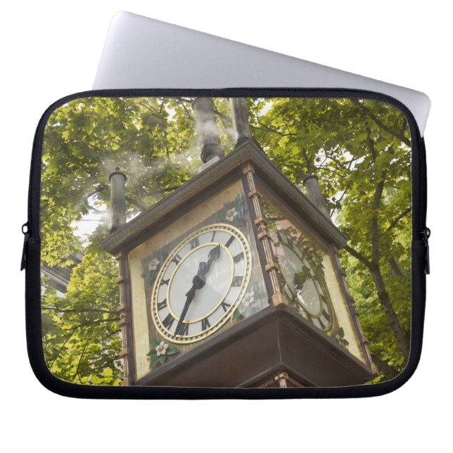 Steam powered clock in the Gastown neighbourhood Laptop Sleeve (Front)
