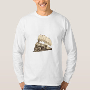 Steam-Powered Legacy: Classic Train Design T-Shirt