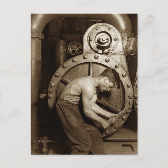 Steam Pump Mechanic Postcard (Front)