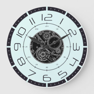 STEAM PUNK 24-HOUR LARGE CLOCK