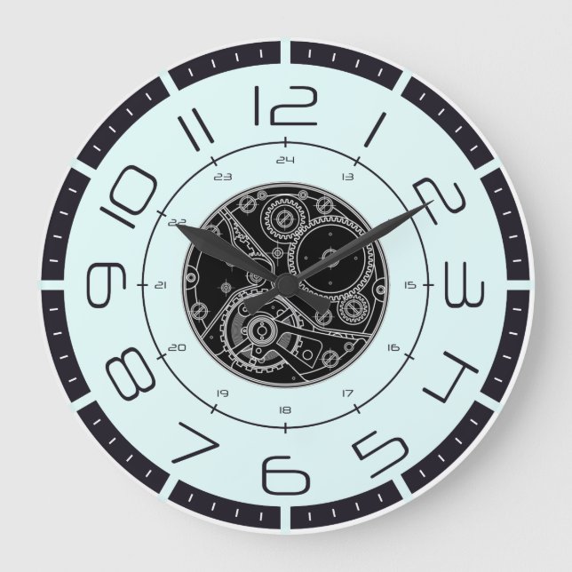 STEAM PUNK 24-HOUR LARGE CLOCK (Front)