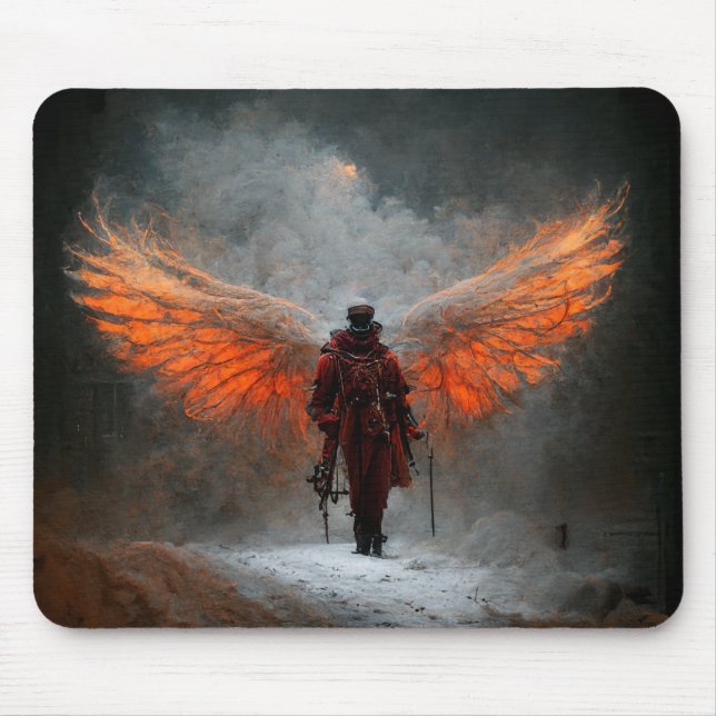 Steam Punk Fire Demon Mouse Pad (Front)